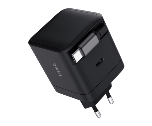 Trust Maxo Cargador retráctil USB-C PD de 65 W