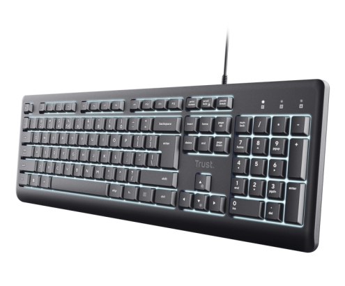 Trust Primo Beleuchtete teclado Hogar / Oficina USB QWERTY Español Negro