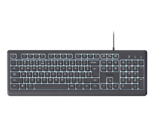 Trust Primo Beleuchtete teclado Hogar / Oficina USB QWERTY Español Negro