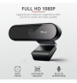 Trust Tyro Webcam con micrófono Full HD 1080p balance de blancos automático cable USB 150cm trÍ­pode incluido negro 23637