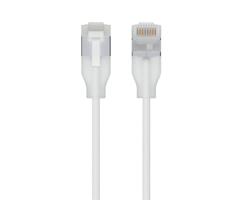 Ubiquiti UACC-Cable-Patch-EL-C6A-1M-W cable de red Translúcido, Blanco Cat6a