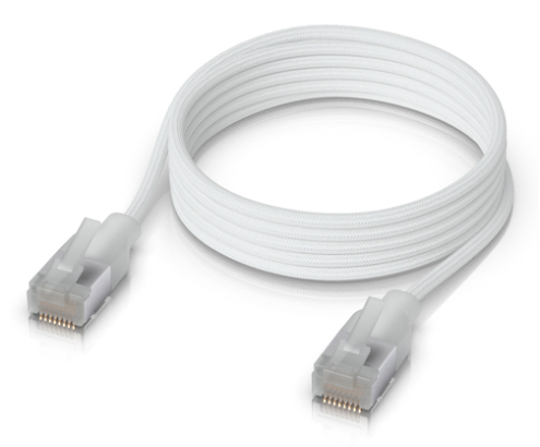 Ubiquiti UACC-Cable-Patch-EL-C6A-1M-W cable de red Translúcido, Blanco Cat6a