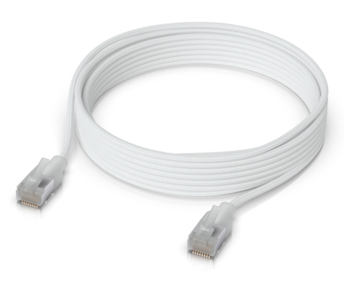 Ubiquiti UACC-Cable-Patch-EL-C6A-3M-W cable de red Translúcido, Blanco Cat6a