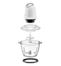 Ufesa 70506138 picadora eléctrica de alimentos 1,2 L 500 W Transparente, Blanco