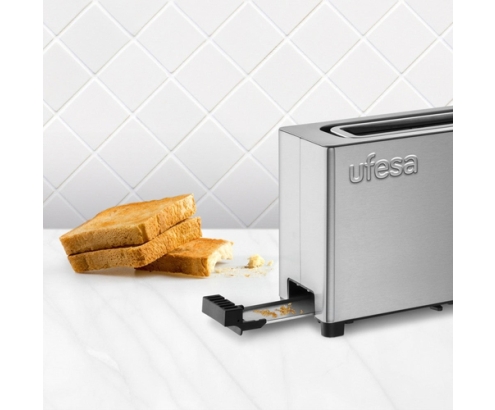 Ufesa 71305541 tostadora 7 1 rebanada(s) 1050 W Negro, Acero inoxidable