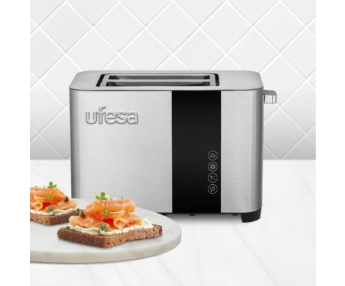 Ufesa 71305542 tostadora 7 2 rebanada(s) 850 W Negro, Acero inoxidable