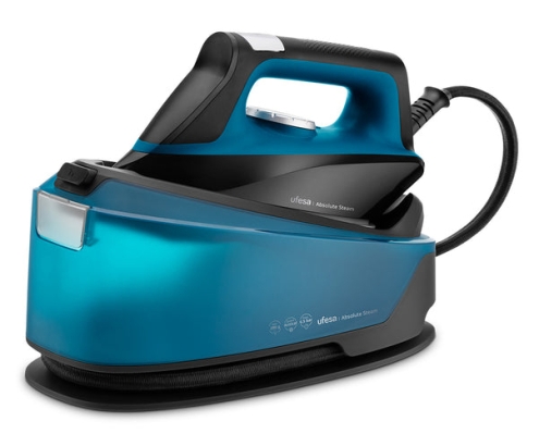 Ufesa 80205969 estación plancha al vapor 2400 W 1,2 L Suela de cerámica Negro, Azul