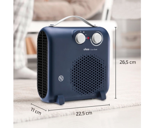 Ufesa 83105721 calefactor eléctrico Interior Azul Ventilador eléctrico