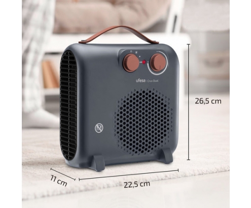 Ufesa 83105722 calefactor eléctrico Interior Gris Ventilador eléctrico