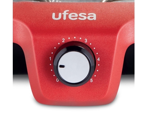 Ufesa BB7640 parrilla de interior 2300 W Negro, Rojo