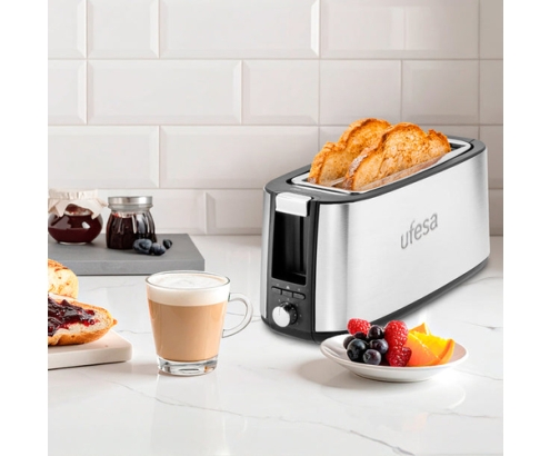 Ufesa Duo Plus 7 2 rebanada(s) 1400 W Plata