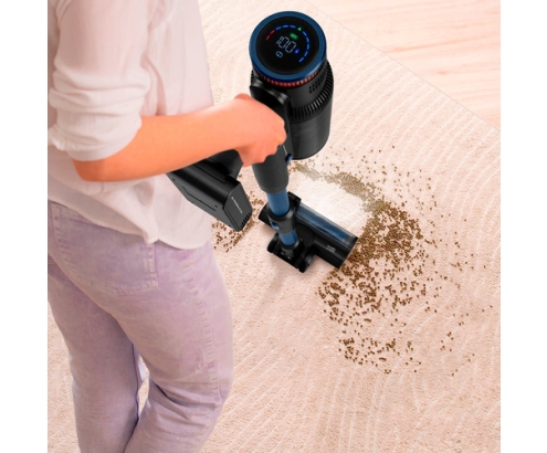 Ufesa Inspire U7 Digital PRO Aspiradora escoba 2 en 1 Corriente alterna Secar Sin bolsa 0,6 L 500 W Negro, Azul 2 Ah
