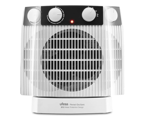 Ufesa Persei Oscilant Interior Negro, Blanco 2000 W Ventilador eléctrico