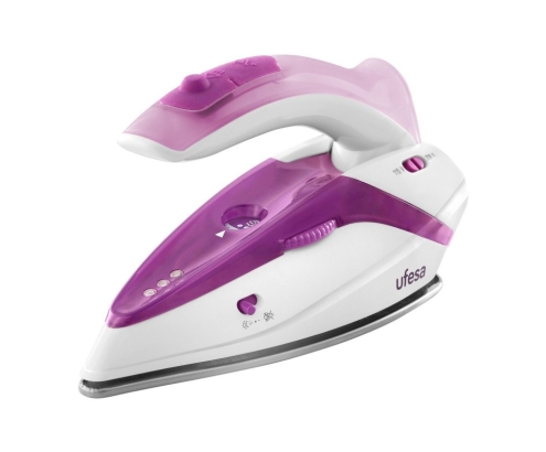 Ufesa PV0500 Plancha vapor-seco Suela de acero inoxidable 1100 W Púrpura, Blanco