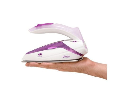 Ufesa PV0500 Plancha vapor-seco Suela de acero inoxidable 1100 W Púrpura, Blanco