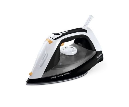 Ufesa PV3650 Mérida Plancha vapor-seco Suela de cerámica 3000 W Negro, Blanco
