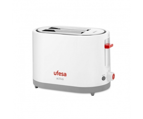 Ufesa TT7385 tostadora 7 2 rebanada(s) 800 W Gris, Rojo, Blanco