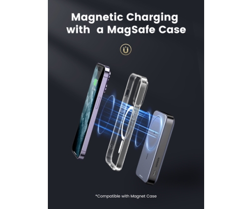 Ugreen 10000mAh Mini Powerbank Wireless 20W with MagSafe grey