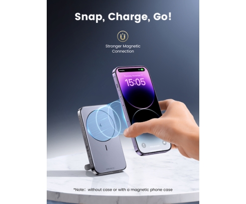 Ugreen 10000mAh Mini Powerbank Wireless 20W with MagSafe grey