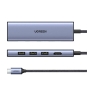 Ugreen 20956A hub de interfaz USB Tipo C 5000 Mbit/s Plata