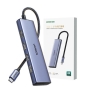 Ugreen 20956A hub de interfaz USB Tipo C 5000 Mbit/s Plata
