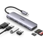 Ugreen 20956A hub de interfaz USB Tipo C 5000 Mbit/s Plata