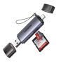 Ugreen 50706 lector de tarjeta USB/Micro-USB Plata