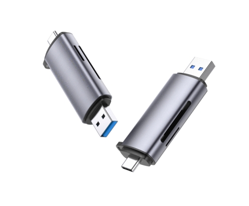 Ugreen 50706 lector de tarjeta USB/Micro-USB Plata
