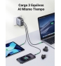 Ugreen 65W Nexode GaN Auriculares, Teléfono móvil, Portátil, Reloj inteligente, Tableta Gris USB Carga rápida Interior