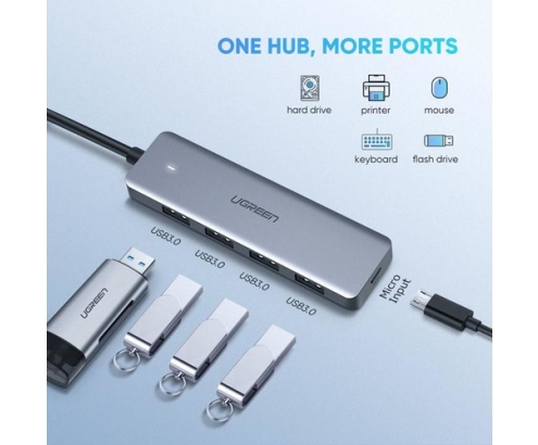 Ugreen 70336 hub de interfaz USB 3.2 Gen 1 (3.1 Gen 1) Type-C 5000 Mbit/s