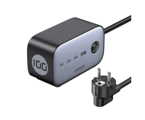 Ugreen DigiNest Pro 1 salidas AC Tipo C 1,8 m 4 3680 W Negro