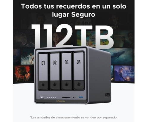 Ugreen NASync DXP4800 Plus NAS Escritorio Intel® Pentium® Gold 8505 8 GB DDR5 0 TB UGOS PRO