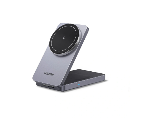 Ugreen W528 Auriculares, Smartphone Gris Corriente alterna Cargador inalámbrico Interior