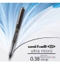 Uni-Ball Eye Ultra Micro Bolígrafo retráctil con clip Negro 1 pieza(s)