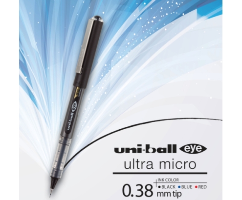 Uni-Ball Eye Ultra Micro Bolígrafo retráctil con clip Negro 1 pieza(s)