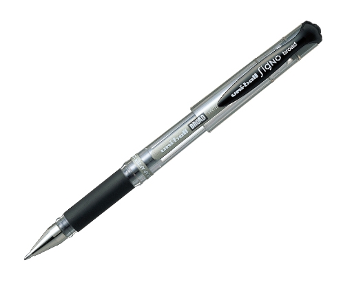Uni-Ball UM-153 BolÍ­grafo de gel de punta retráctil Negro 1 pieza(s)