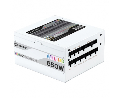 UNYKAch ATX Atilus RGB White 650W unidad de fuente de alimentación 20+4 pin ATX Blanco