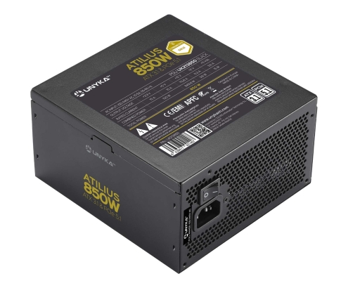 UNYKAch Fuente de Alimentación ATX Atilius 3.1 Black 850W Gold
