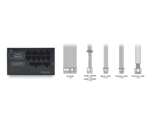 UNYKAch Fuente de Alimentación ATX Atilius 3.1 Black 850W Gold