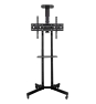 UNYKAch Soporte De Suelo Universal Móvil, Con 2 Bandejas Y Altura Regulable UK501 32″-75″ TV / Monitores