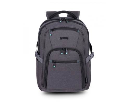 Urban Factory HTE17UF mochila Mochila de viaje Negro, Gris Malla, Poliéster, Plástico reciclado, Acero