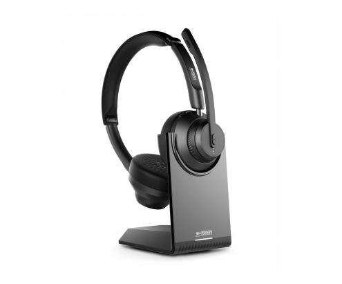 Urban Factory MOVEE PRO Auriculares Inalámbrico Diadema Juego USB Tipo C Bluetooth Base de carga Negro