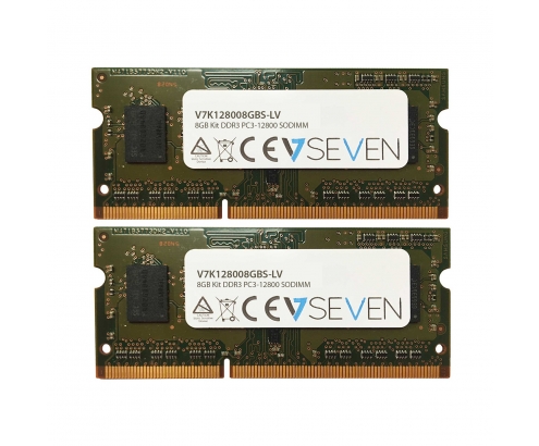 V7 módulo de memoria 8GB DDR3 PC3L-12800 - 1600MHz SO DIMM - V7K128008GBS-LV