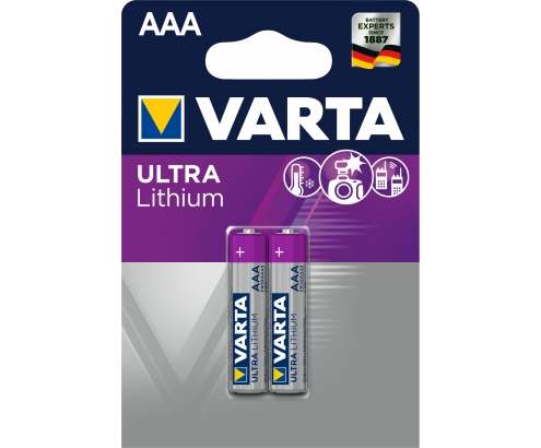 Varta blister 2 pilas profesional AAA ultra lithium 1100mah 