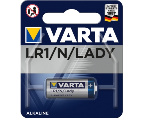 Varta pila alcalina LR-1 1.5v azul plata 