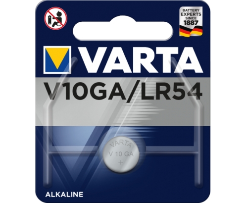 Varta pila boton alcalina V10GA 1.5v LR54 plata 