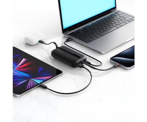 Veger Power Bank con Cabls Integrados 10000 35W VG-W1188