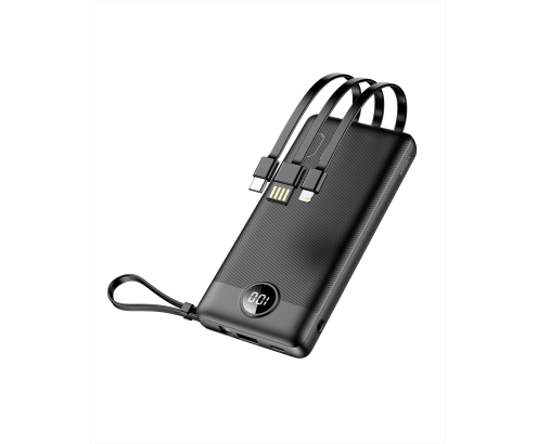 Veger VG-W2059 Power Bank 20.000 mAh Con 4 cables USB-C Micro USB 8 Pin USB-A