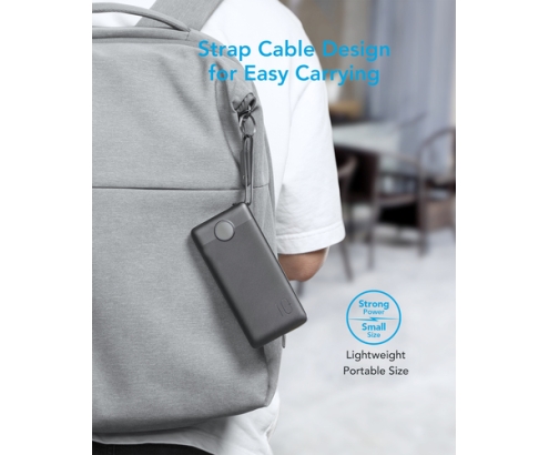 Veger VG-W2059 Power Bank 20.000 mAh Con 4 cables USB-C Micro USB 8 Pin USB-A