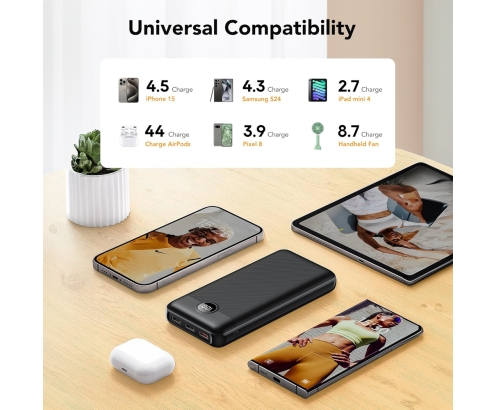 Veger VG-W2081 Power Bank 20.000 mAh Carga Rápida 2 x USB-C 1 USB-A